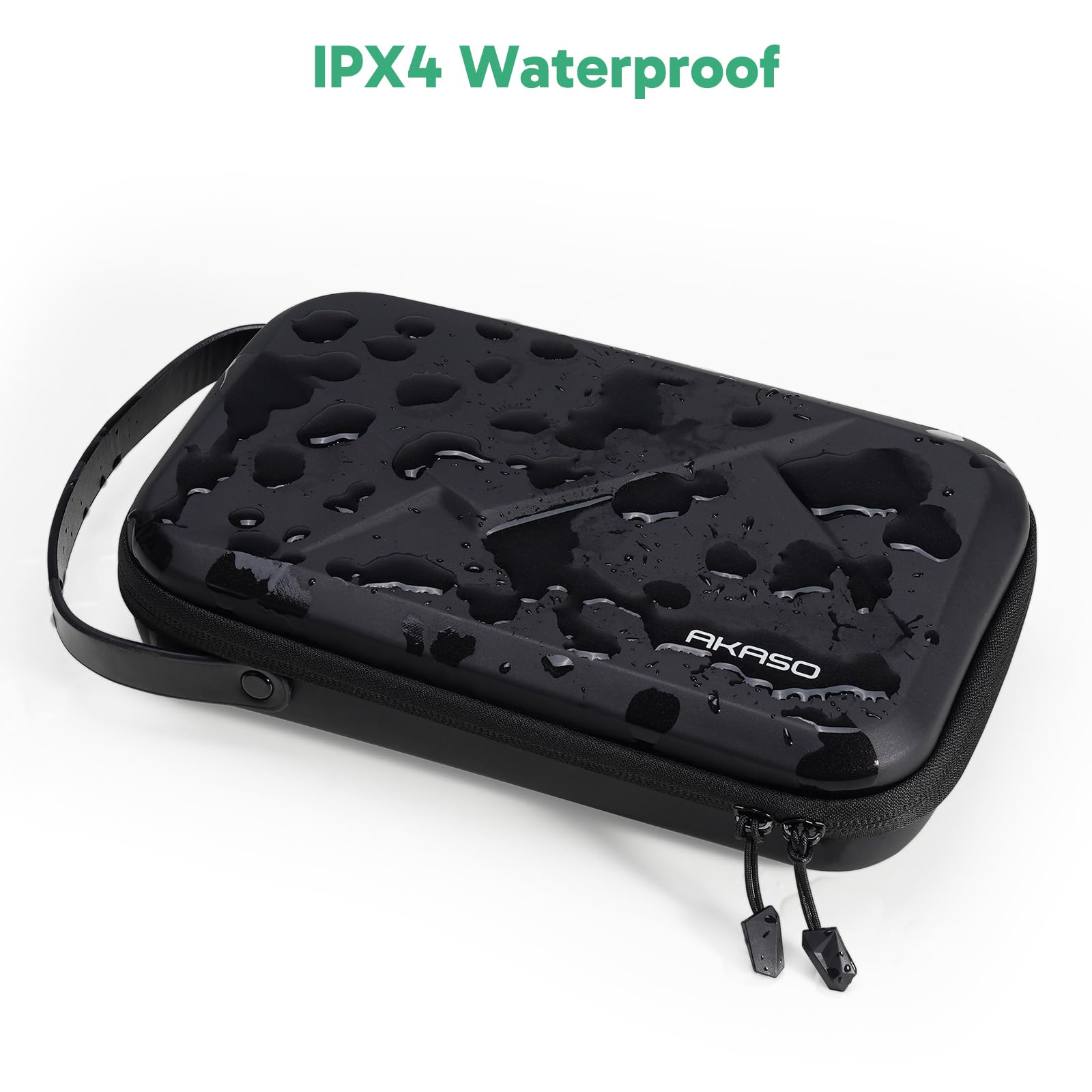 AKASO Sac de Rangement Portable Étui de Transport Étanche Espace Ajustable Compatible avec GoPro Hero 13, 12, 11, Insta360 X5, X4, X3, DJI Action Osmo 360, V50 X/EK7000/Pro, Brave 7/8 et Autre