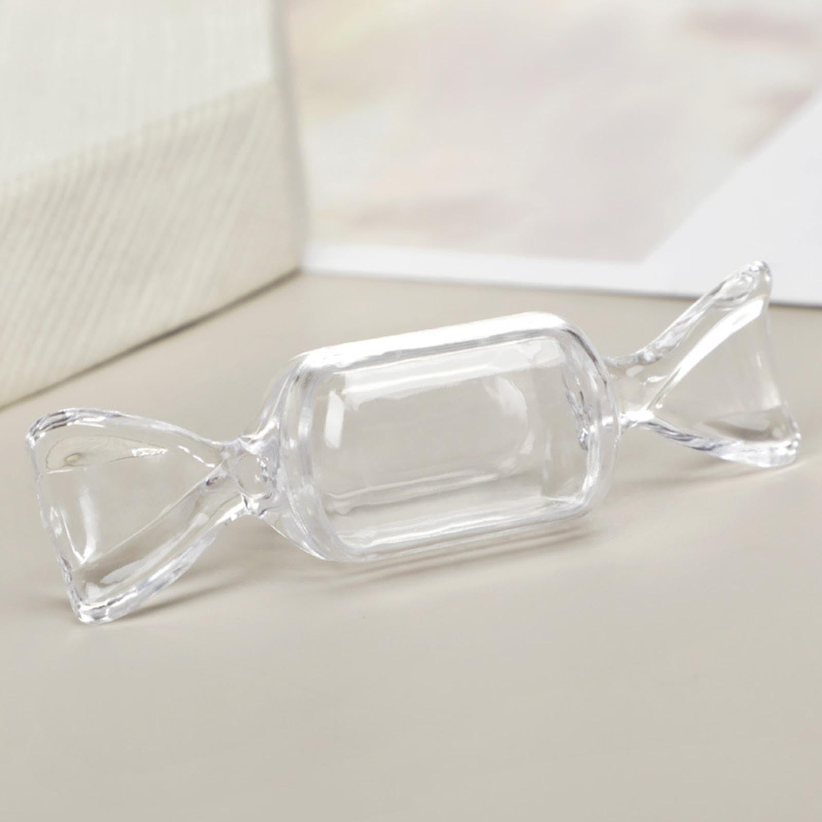 Juego de 10 mini organizadores de collares en forma de caramelo, pendientes, collares, almacenamiento, transparente, 10 piezas