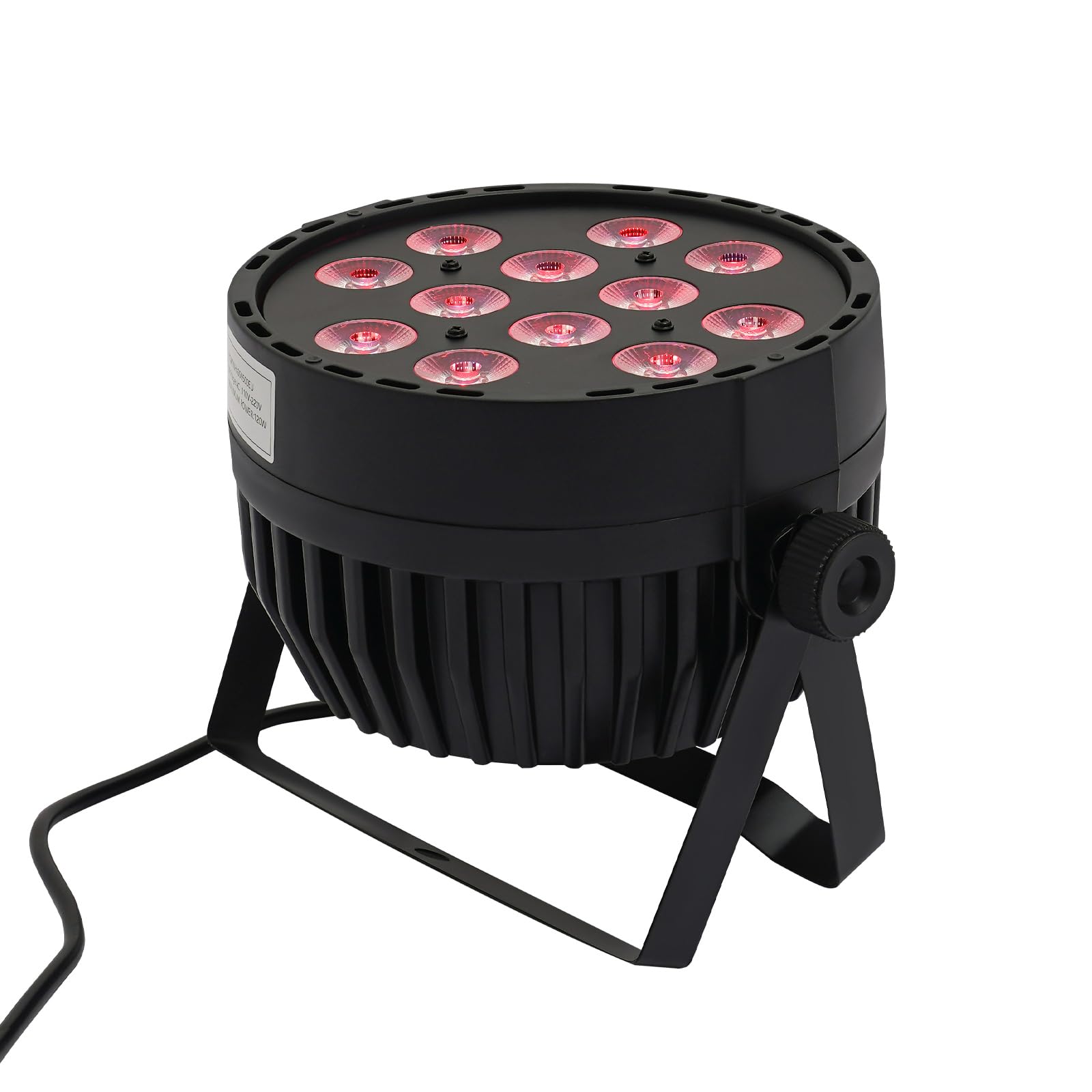 120W LED Par Strahler, LED-Bühnenlichter, Licht RGBW+DMX 4 oder 8 Kanäle, Sprachaktiviert/Auto/DMX/Master-Slave, 0–100% lineare Dimmung für Geburtstagsfeiern, Party, Stage, Weihnachten