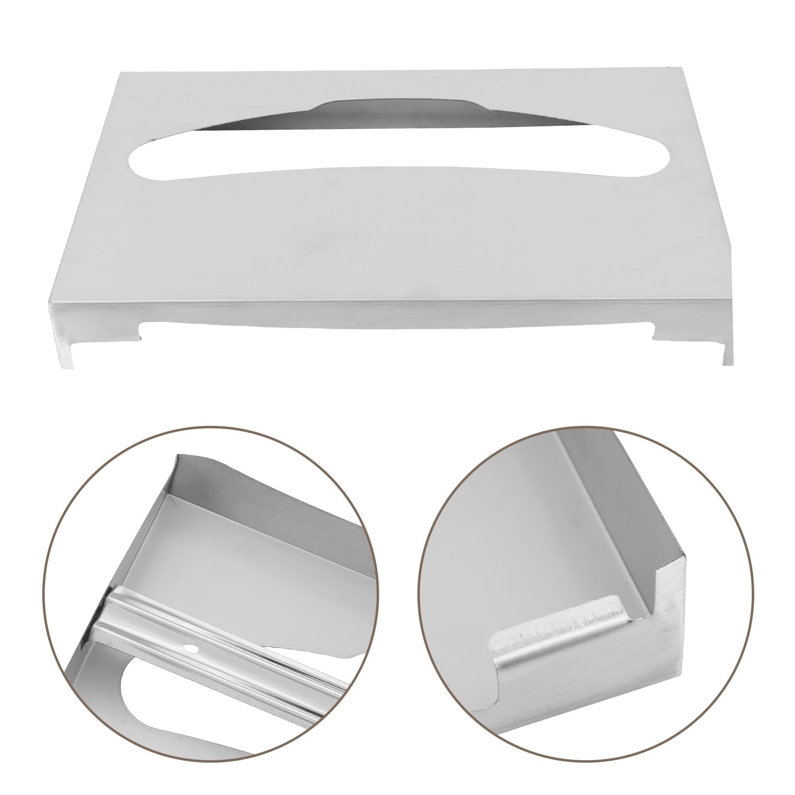 Gatuida Distributore Metallico per Coprisedili in Acciaio Inox Spazzolato, Porta Copriwater da Parete Apertura una Mano, Supporto per Copriwater da Bagno Adatto Uso Domestico