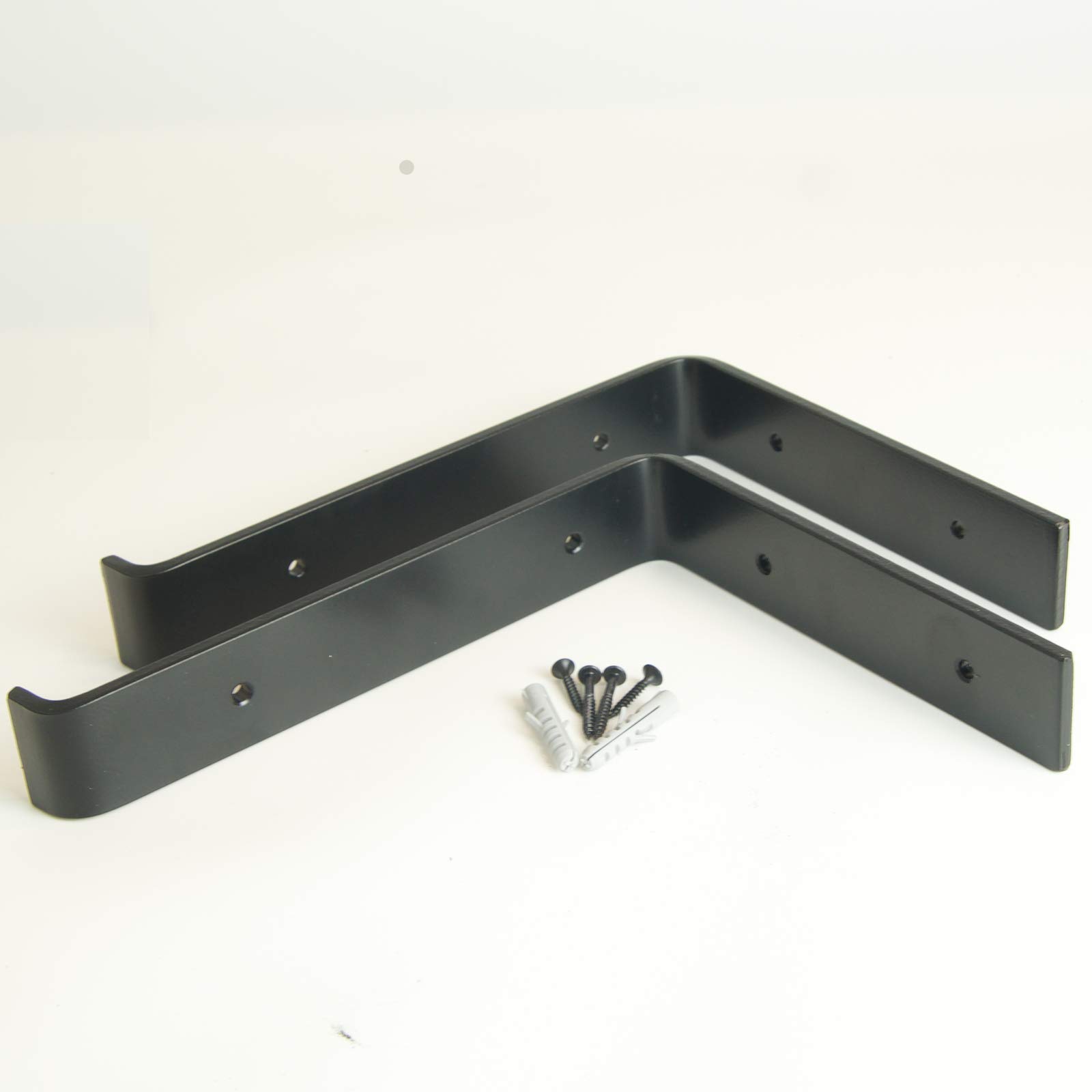 Bmf Direct Black Rustic Scaffold Board Heavy Duty Shelf Brackets/Shelving Industrial Iron/Steel (Pair) By Bmf Direct® (225Mm Down )