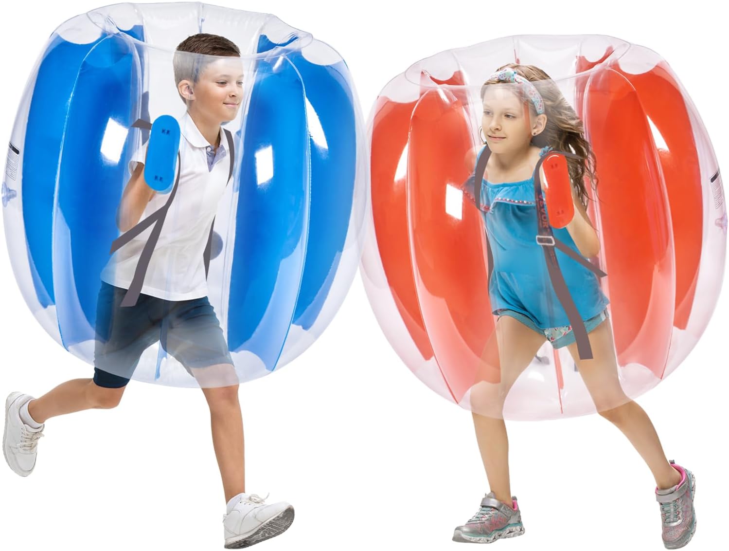 VEVOR Inflatable Bumper Balls 2-Pack, 3FT/0.9M Body Sumo Zorb Balls for Kids & Teens, Durable PVC Human Hamster Bubble Balls for Outdoor Team Gaming Play, Bumper Bopper Toys for Playground, Yard, Par