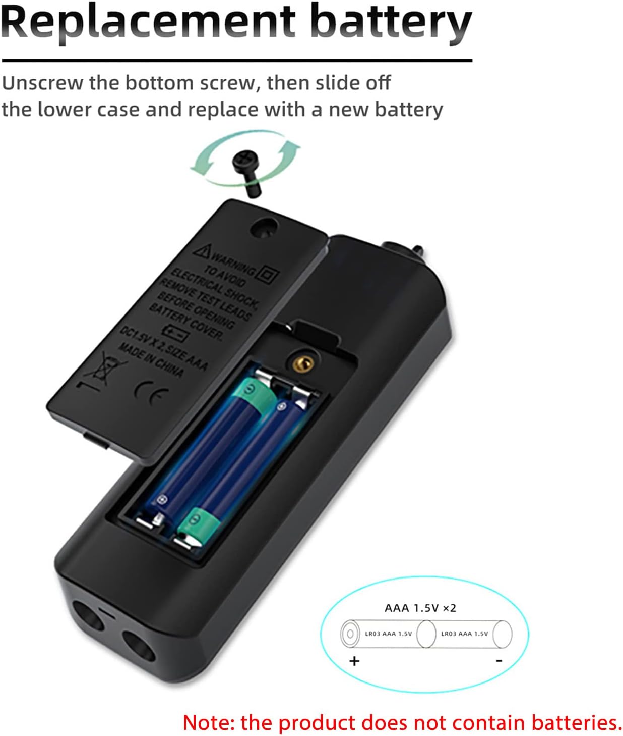 BSIDE A1 Mini Multimeter LCD Digital Tester Voltage Detector 2000 Counts DC/AC Voltage Frequency Resistance NCV Continuity Live Wire Neutral Wire Check True RMS Meter with Storage Zipper Case