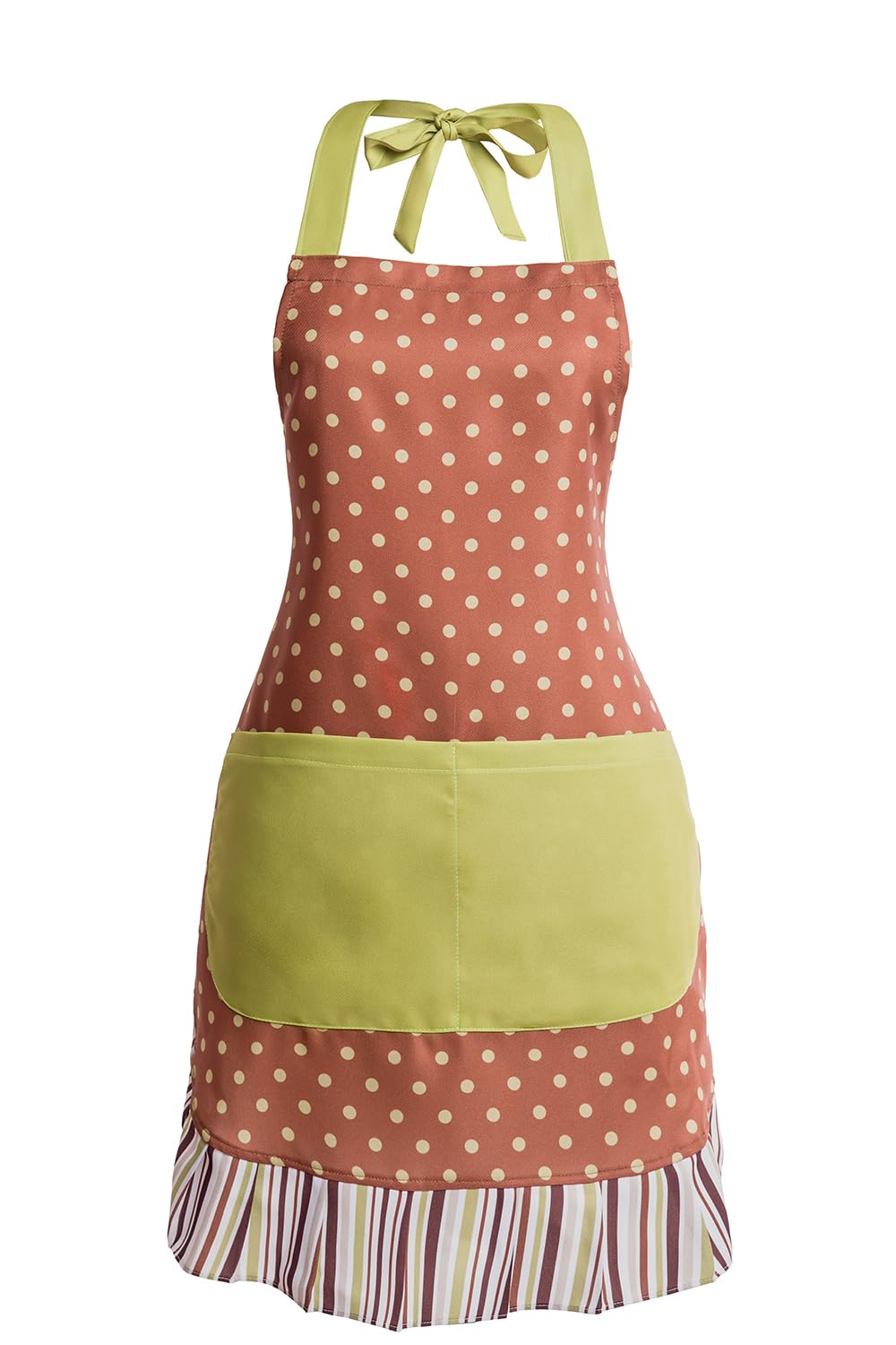 Alex Virtue Vintage Floral Apron for Women with Functional Pockets Adjustable Neck Strap for Cooking Baking Mother's Gift