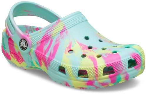 Image of Crocs Unisex-Child Classic Watercolor Marbled Clog