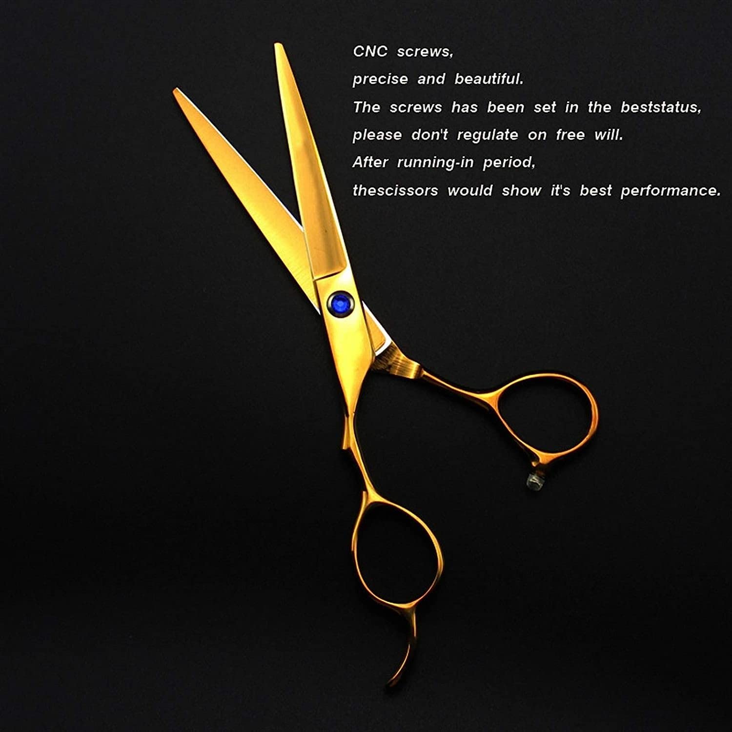 Friseurschere Linkshänder Serie Professionelle Friseurschere Salon Stylist Schere Scharfer und präziser Schnitt für Linkshänder Friseurschere 6,0 Zoll Gold