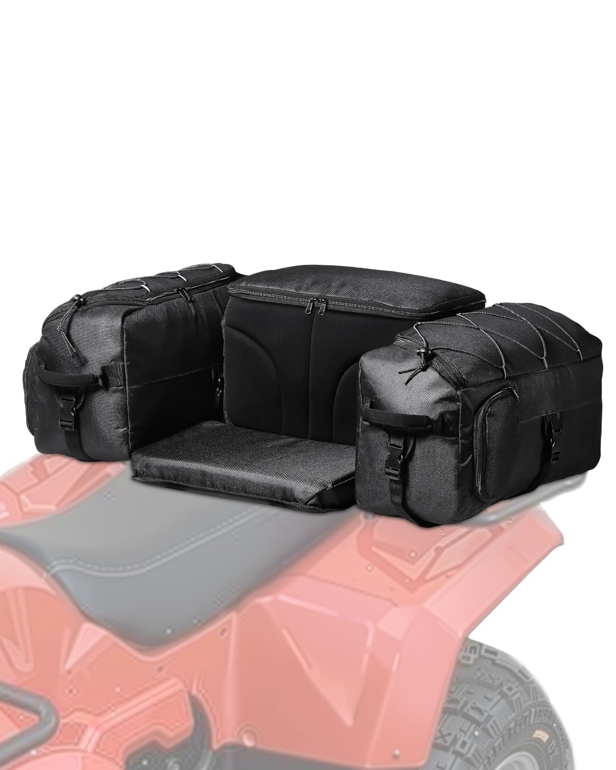 VEVOR Bolsa de Almacenamiento Trasera para ATV 74 L con Bolsa Térmica Aislante, de Tela Oxford 600D, con Portaequipaje Trasero, Compatible con Vehículos ATV, UTV y Can-Am, 880 x 580 x 280 mm