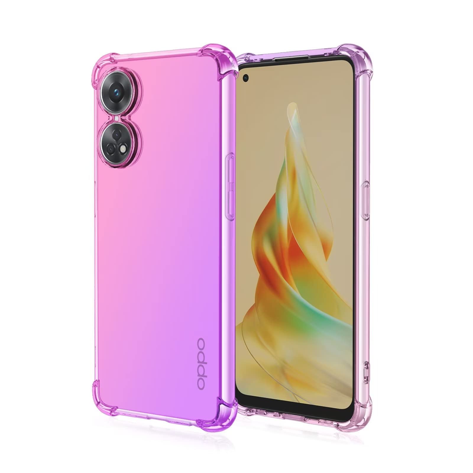 Kukoufey Compatible Con Oppo Reno 8T 4G Carcasa De Soporte, Con Cubierta Deslizante Para Lente De Cámara Compatible Con Oppo Reno8 T 4G CPH2481 Funda, Azul