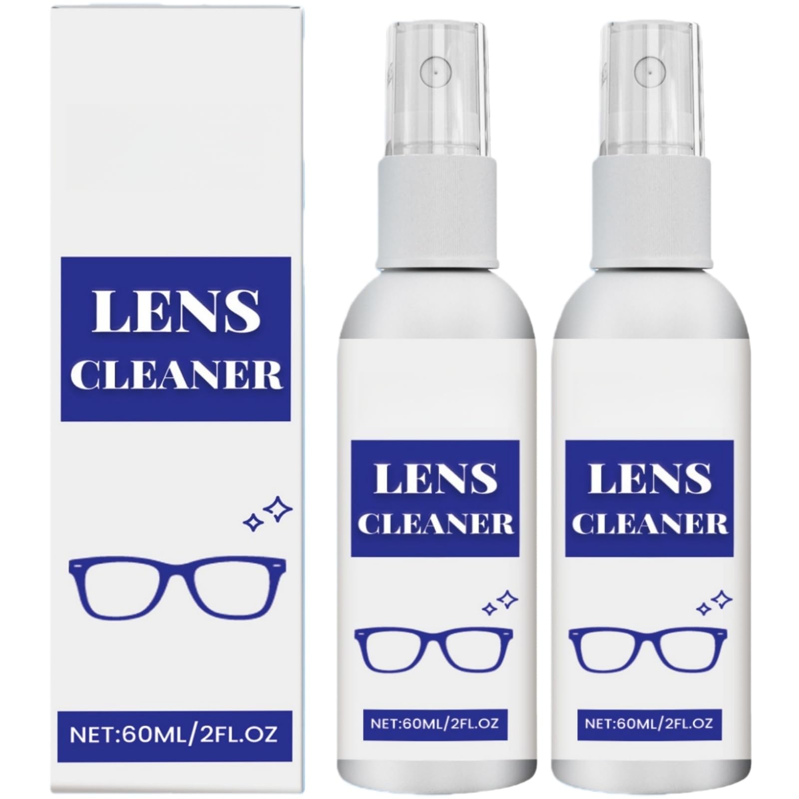 20ml*2 Anti Fog Spray for Swim Goggles&Glasses,Lens Cleaning Spray for Multi-Surface,Long-Lasting Anti-Mist Formula for Windscreen Demister,Glasses Cleaner Defogger,Portable Defogger for Goggles