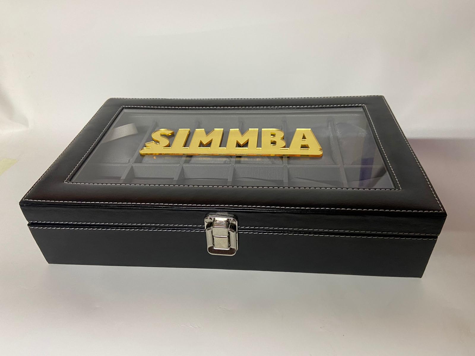 VMYT® PERSONALISED Watch Box WITH YOUR NAME | ACRYLIC NAME | Premium leatherette finish 12 slots | FOR GIFTING PURPOSE | Customised watch box | transparent glass | Black black (B0CV22MNQ5) Amazon Price History, Amazon Price Tracker