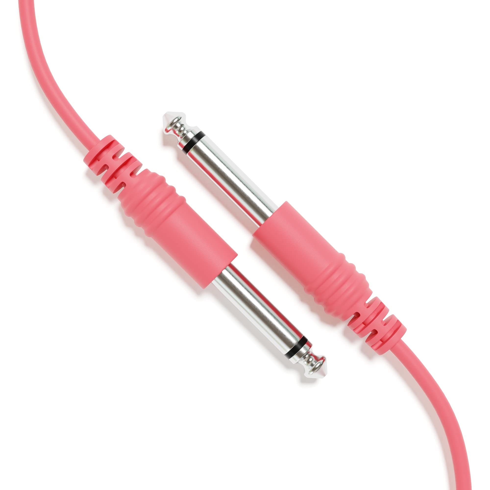 ExcelValley1 Pack - Mono Patch Cables - TS 6.35mm to 6.35mm Eurorack Synth [Peach - 120cm 47"]