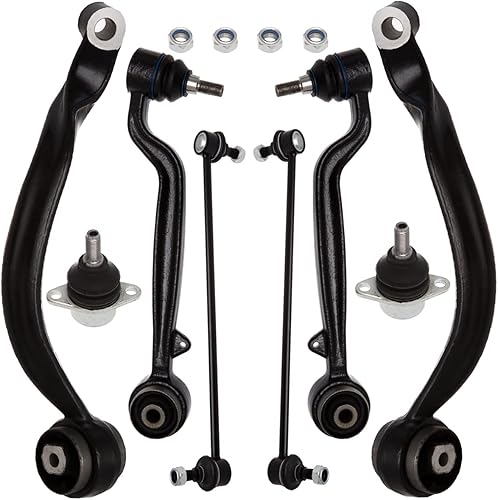 AUQDD Kits de suspensión de 8 piezas, brazo de control inferior superior delantero y bola para La-nd Ro-ver Range Rover 2003-2012 (reemplazo #
