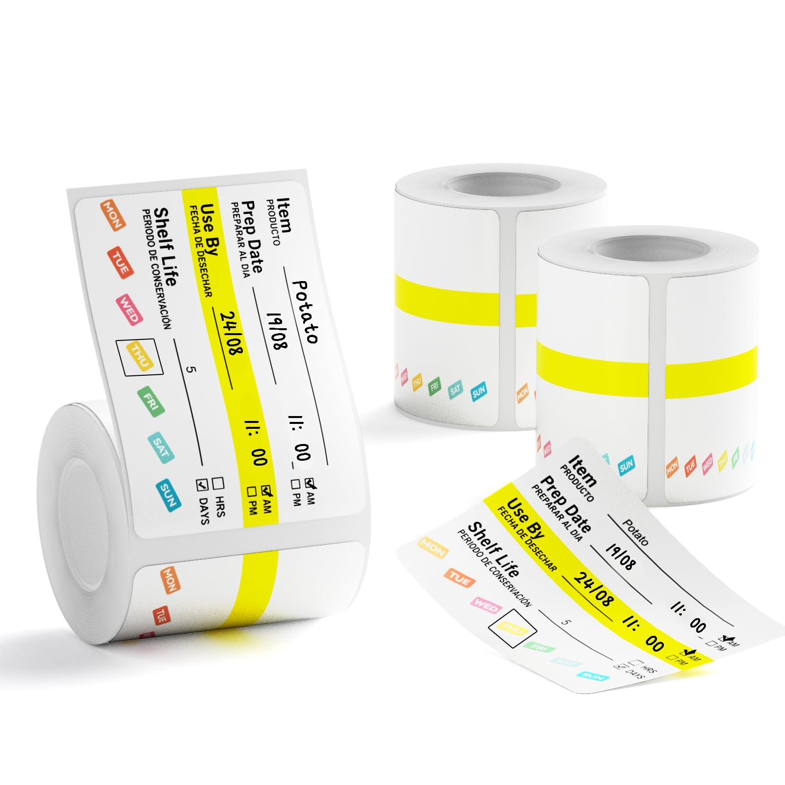 NIIMBOT 3 Roll Set 2"x3" Removable Labels for Meal Prep &amp; Storage