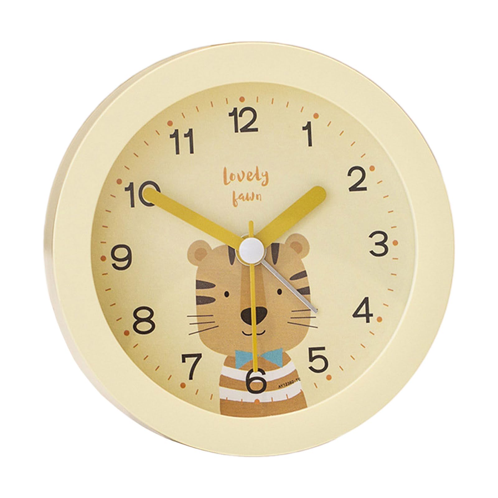 Tsophreniq Learning Alarm Clock for Children, NonTicking with NightLight and Snoozes, Quiet Alarm for Bedroom Bedroom for Kids