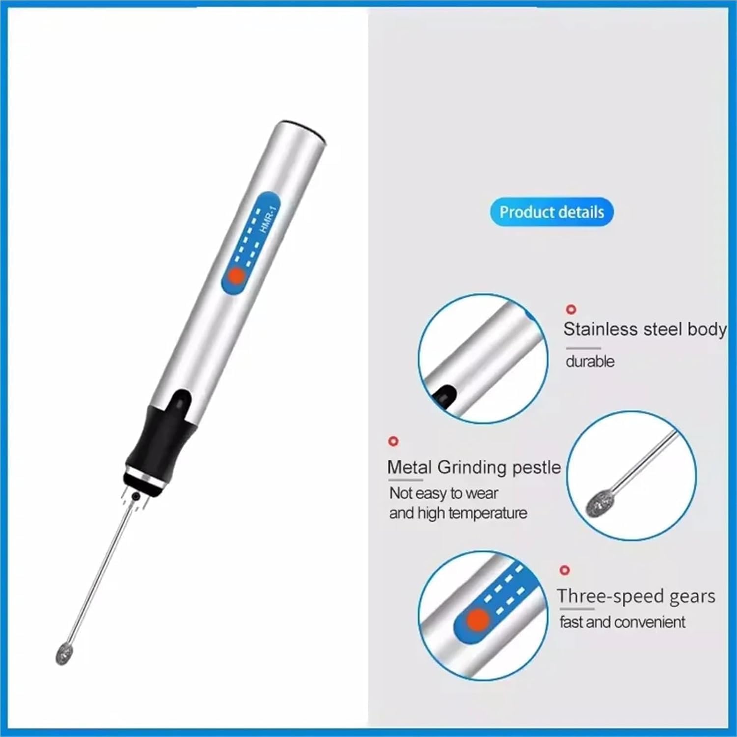 Mini trituradora portátil, homogeneizador ultrasónico de Mano, Capacidad de 1,5 ml, con Cabezales de trituración de 3/4/6 mm, 18 000 RPM, para análisis de Tejidos Vegetales y Alimentos
