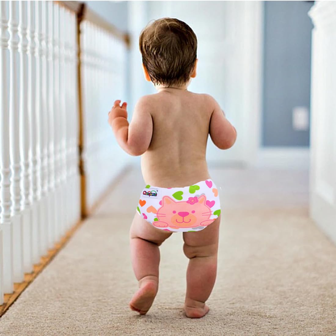 SGERUFZ 2 pezzo Pannolini Lavabili, Riutilizzabile Pannolini da Nuoto, Costume Pannolino Lavabili, Impermeabile Pannolino Piscina (0-3 Anni)