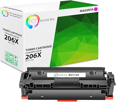 TCT 206X Compatible Magenta Toner Cartridge for HP W2113X | For HP M255dw, M282 Printers, Magenta, Page Yield 2,450, High Yield, With Chip