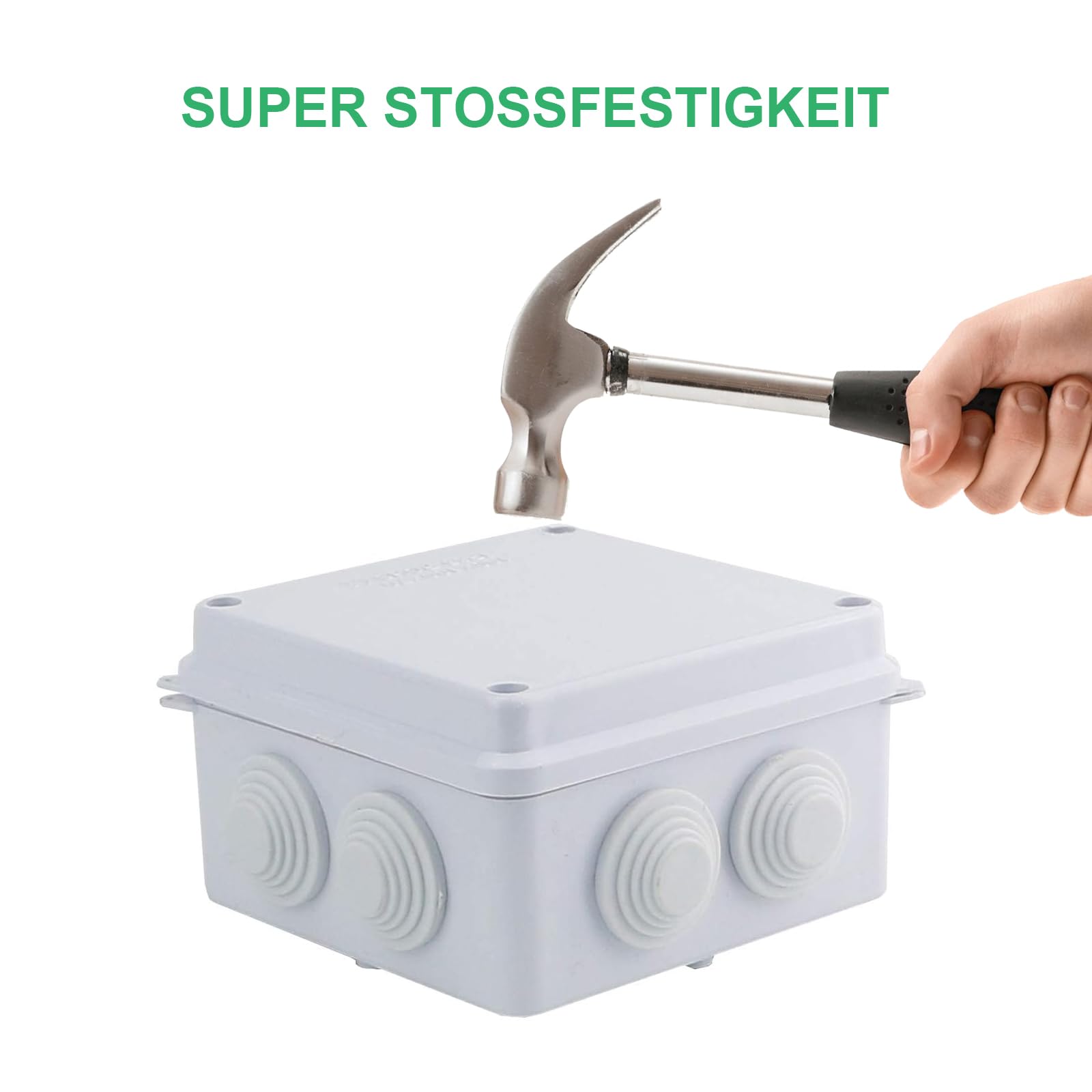 Wasserdichte Anschlussdose IP65 – 4 Stück, 85x85x50 Mm & 100x100x70 Mm, ABS, Für Innen & Außen
