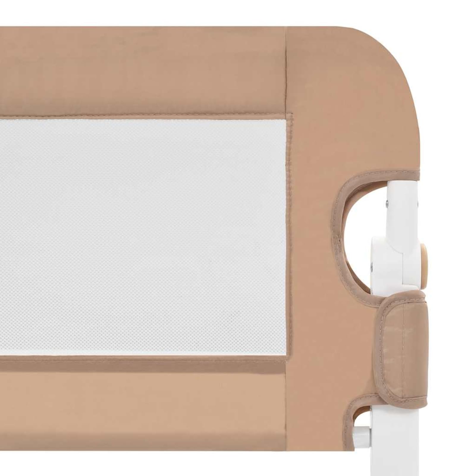 Gecheer Barandilla de Cama Seguridad Niños 18m-5a, Plegable, Gris Taupe, 102x40x42cm, 10-20cm Colchón Modelo LYKLRZJ-10164ES