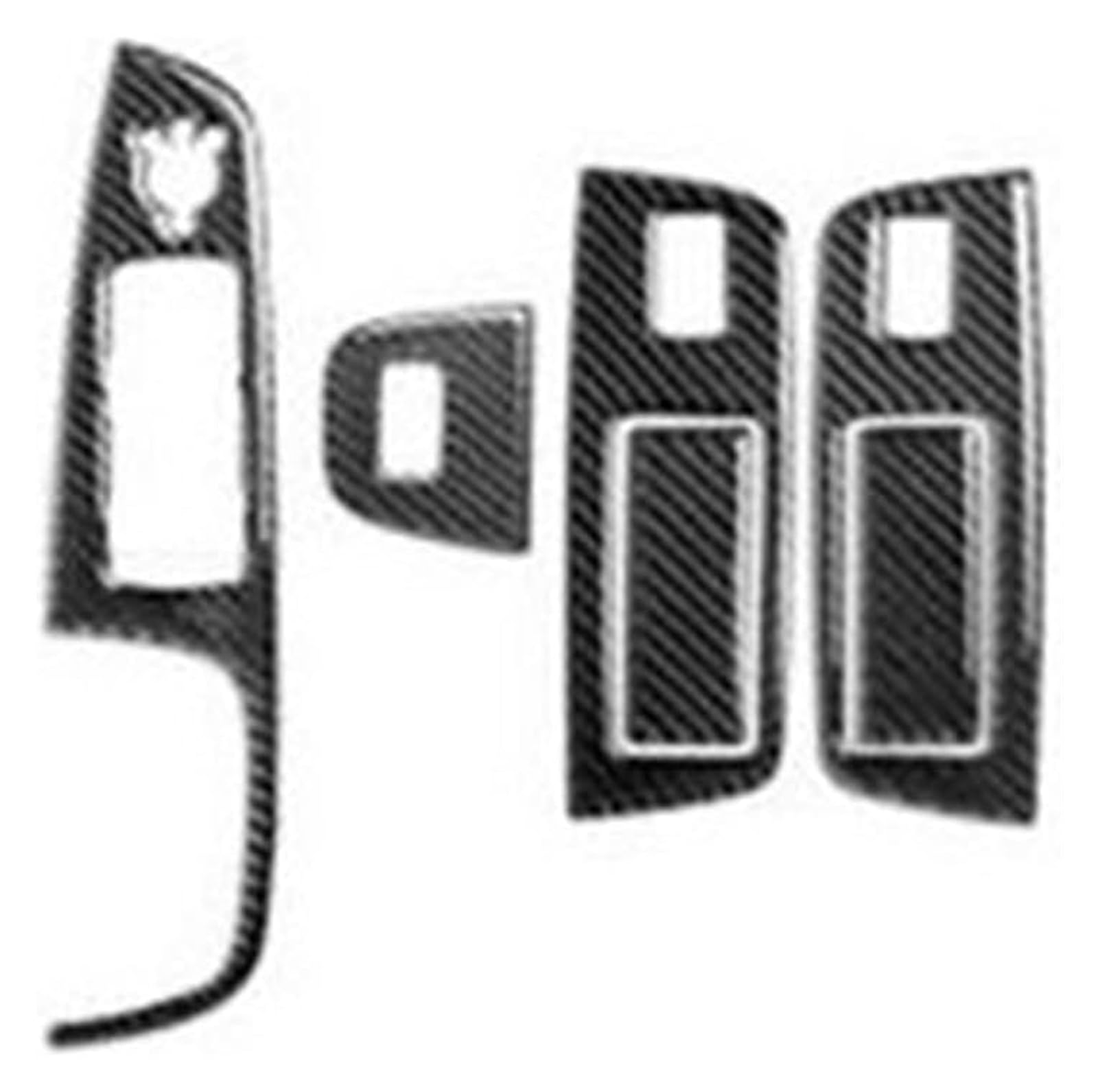 Center Console Trim for Q7 2008-2015 Interior Panel Decal Carbon Fiber Central Control Windows Gear Trim(Door armrest(LHD))