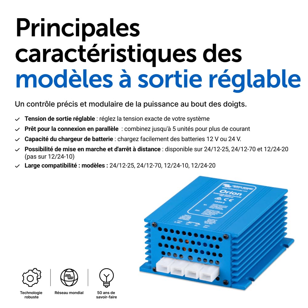 Victron Energy Orion Convertisseur IP20 12/24-Volt 8 amp DC-DC Non-isolé, Haute puissance | Non isolé, haute puissance