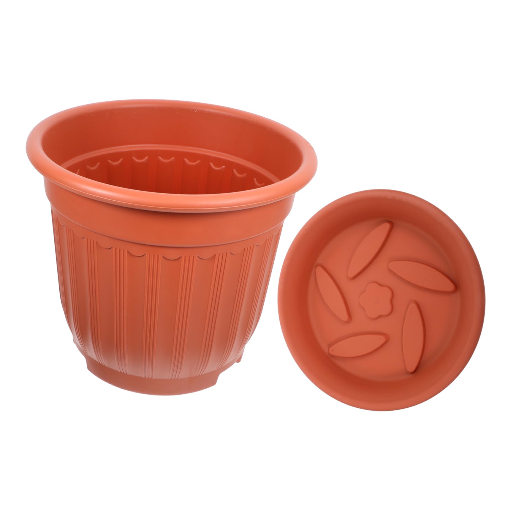 UKCOCO Pot De Fleurs Plastique avec Soucoupe Pot De Pépinière pour Plantes Grasses pour Jardin Intérieur