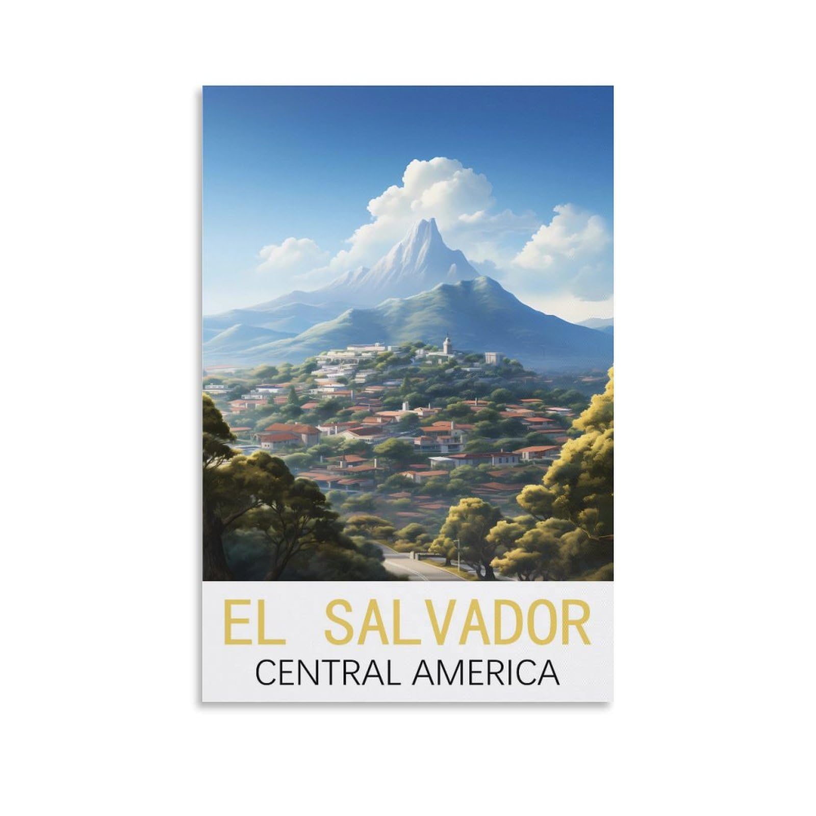 Metal Bar Signs Vintage El Salvador Central America Travel Tin Signs Metal Poster Wall Decor Office Cafe Bathroom Badroom 20x30cm