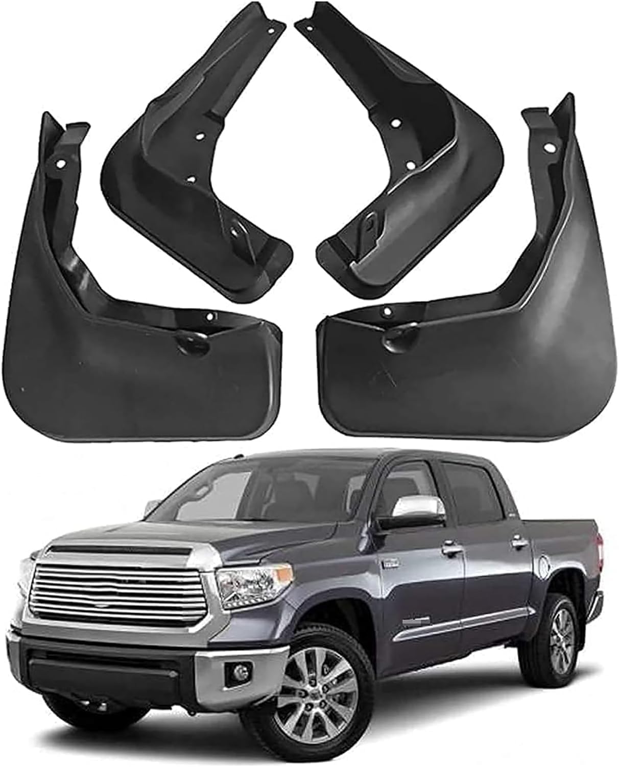 Acwyahso Car Mud Flaps for Toyota Tundra 2007-2011 Splash Guards Mudguards Front Rear 4pcs - Anti-Scour & Impact Resistant, Heavy Duty Stone Shield