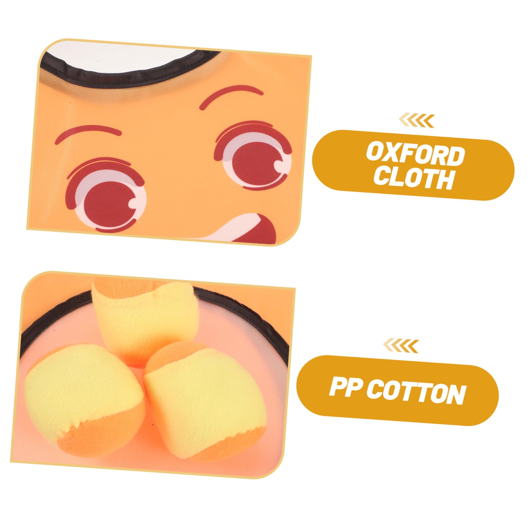 SUPVOX Oggetti di Scena per Giochi schivata con Palla Adesiva per Gilet con Palla appiccicosa Sportiva per l'asilo (Set di Gilet di Espressione-Piccolo Arancione) 10 Pezzi