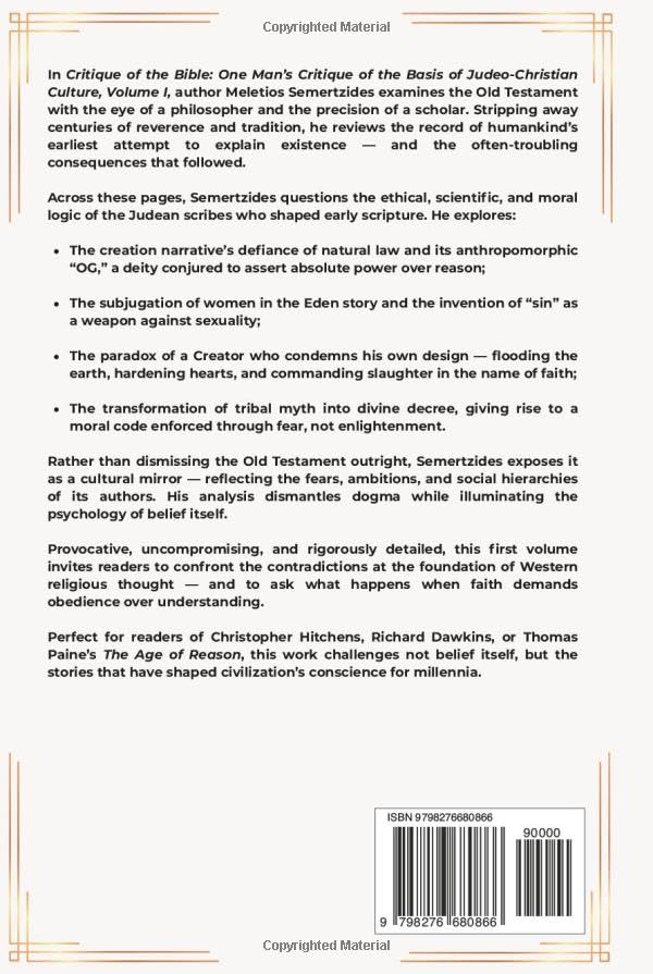 Critique of the Bible: One Man's Critique of the Basis of Judeo-Christian Culture - Image 2