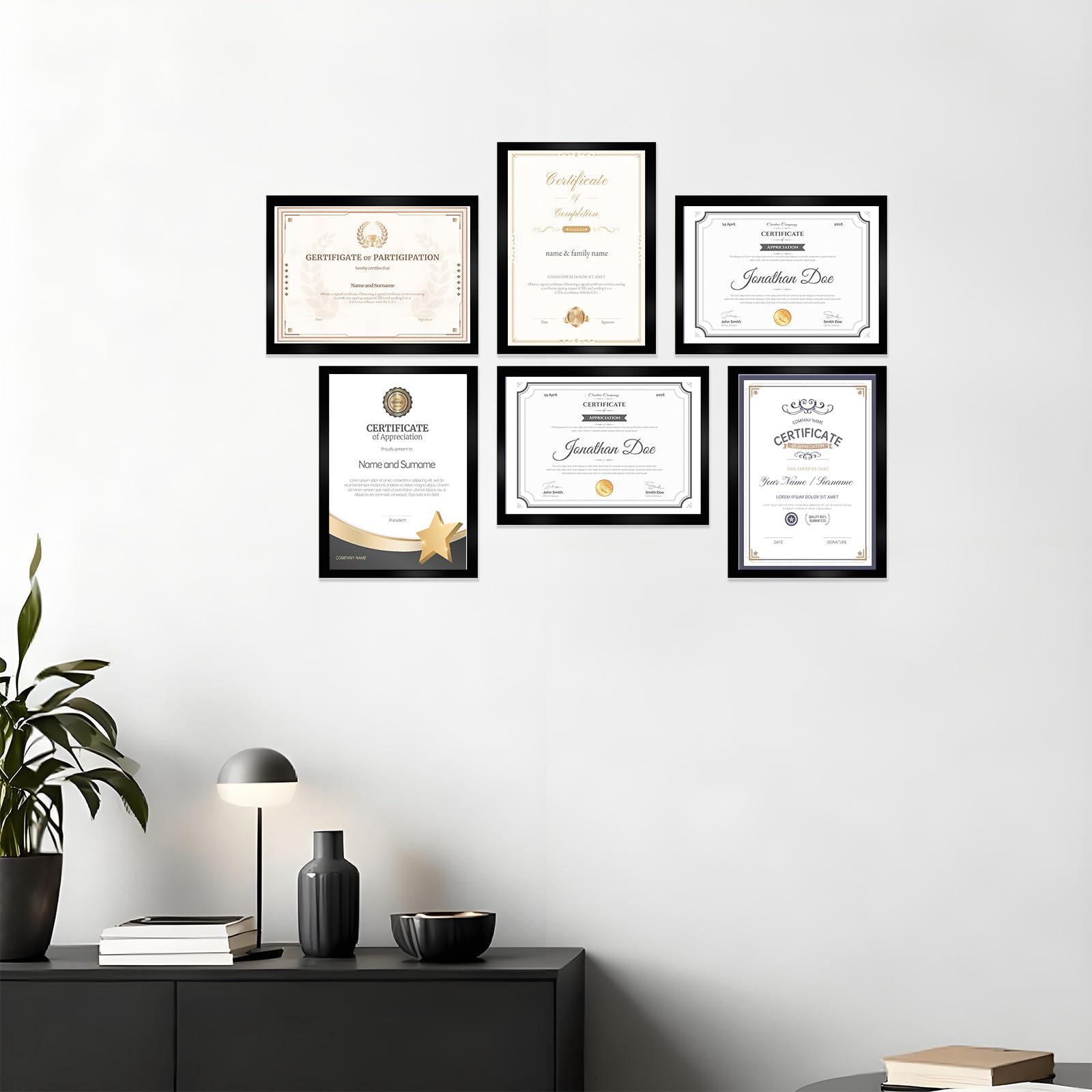 Lot de 25 Cadres Magnétiques A4 Auto-Adhésifs, Cadres d'Affichage avec Fermeture Magnétique, Pochettes d'Information pour Documents, Avis, Bureau, École, Magasin