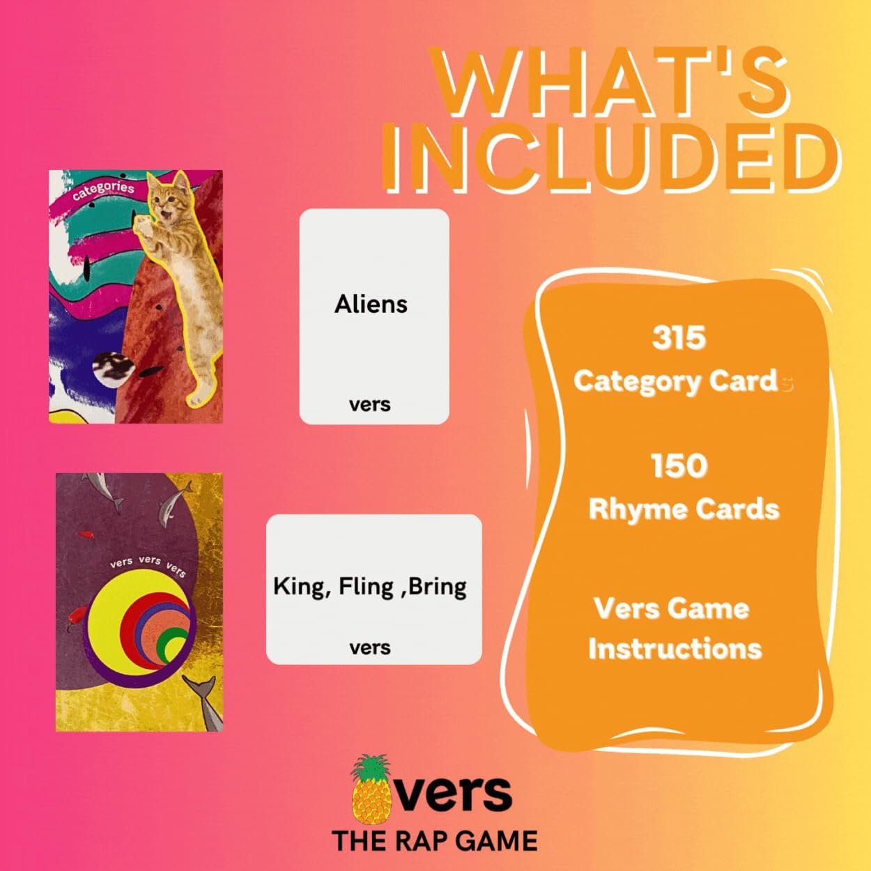 Vers: The Rap Game - Party Game for Freestyle Rap Lovers, College Parties, and Creative Young Adults