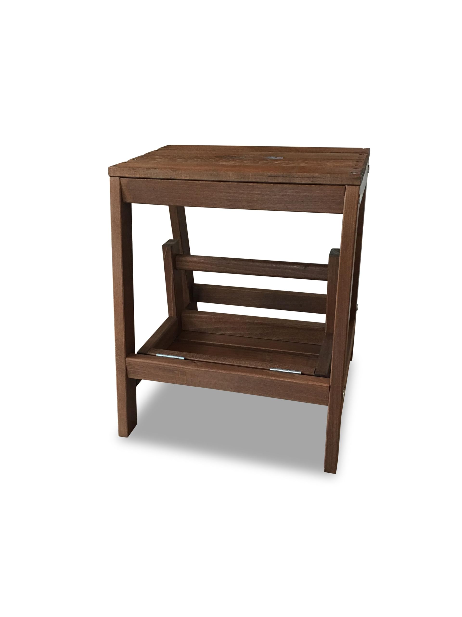 Marchepied pliable à deux marches en bois de hêtre