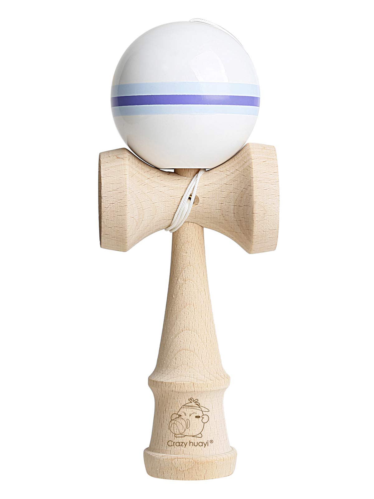 Kendama Kraze Beech Wooden Toy -Extra String (White&Light Blue&Light Purple)