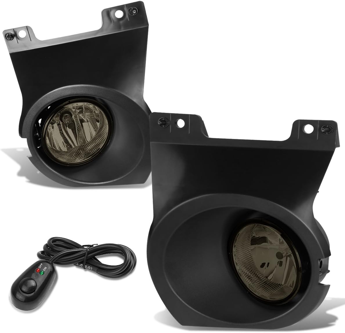 Auto Dynasty Fog lights Compatible with 2009-2014 Ford F-150, Pair of Bumper Driving Fog Lights with Switch, Chrome Housing Smoked Lens