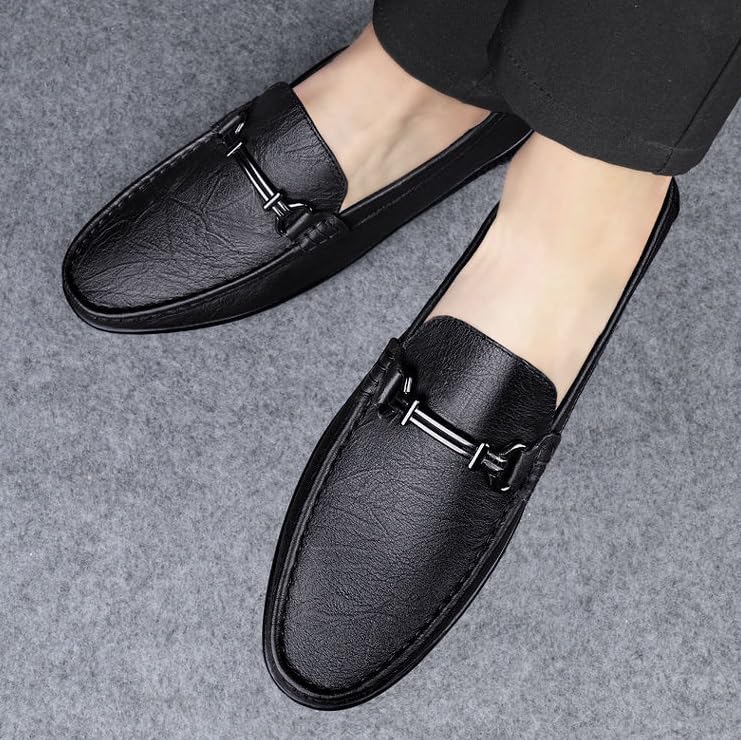 Men's Fashion Patent Leather Dress Shoes Slip On Pointed Toe Derbys Classic Formal Business Shoes Wedding Office Oxford Shoes for Men3