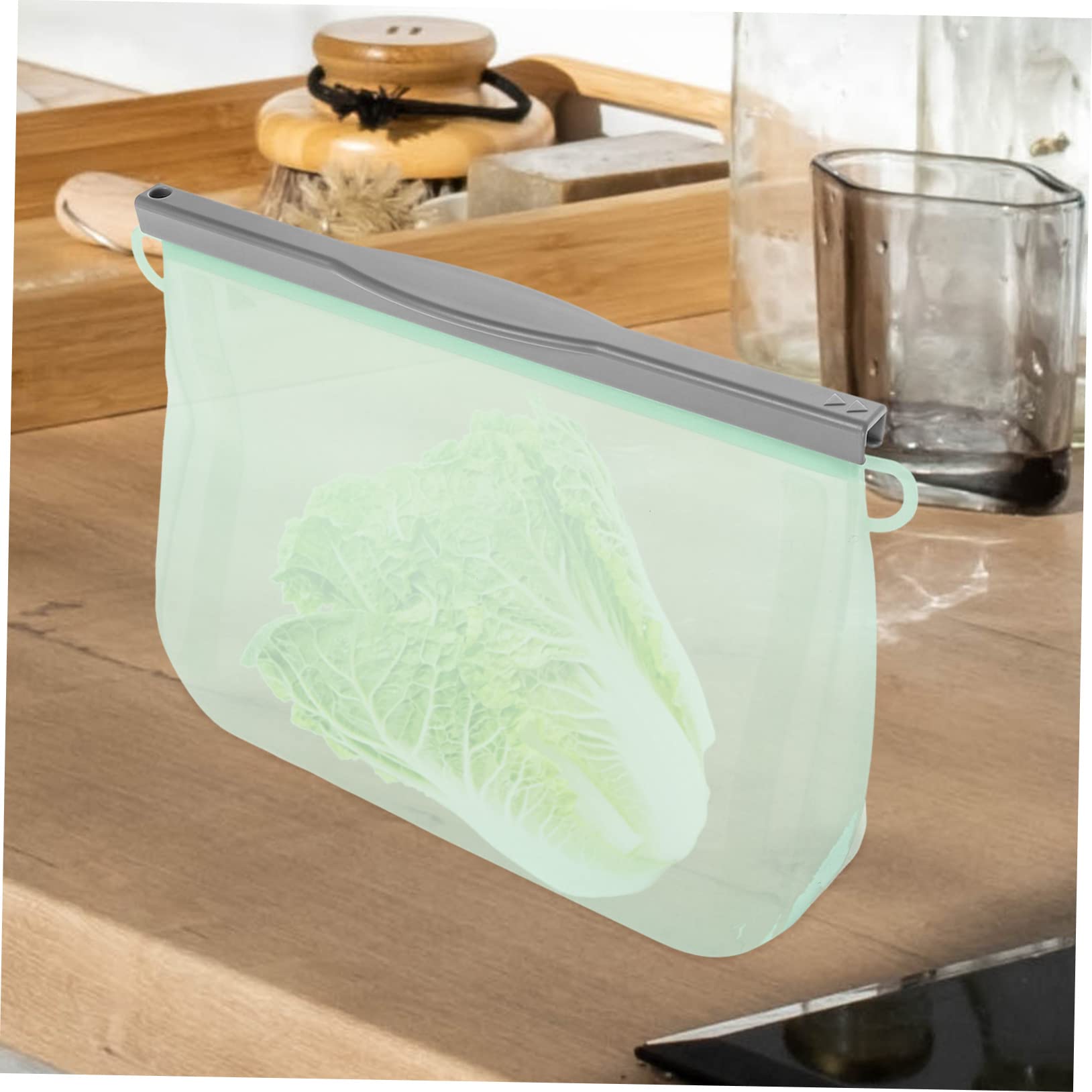minkissy 5 bolsas de almacenamiento de silicona a prueba de fugas, contenedor sellado a prueba de fugas, bolsas selladoras, bolsas de almuerzo, bolsas de aperitivos, bolsas de silicona para