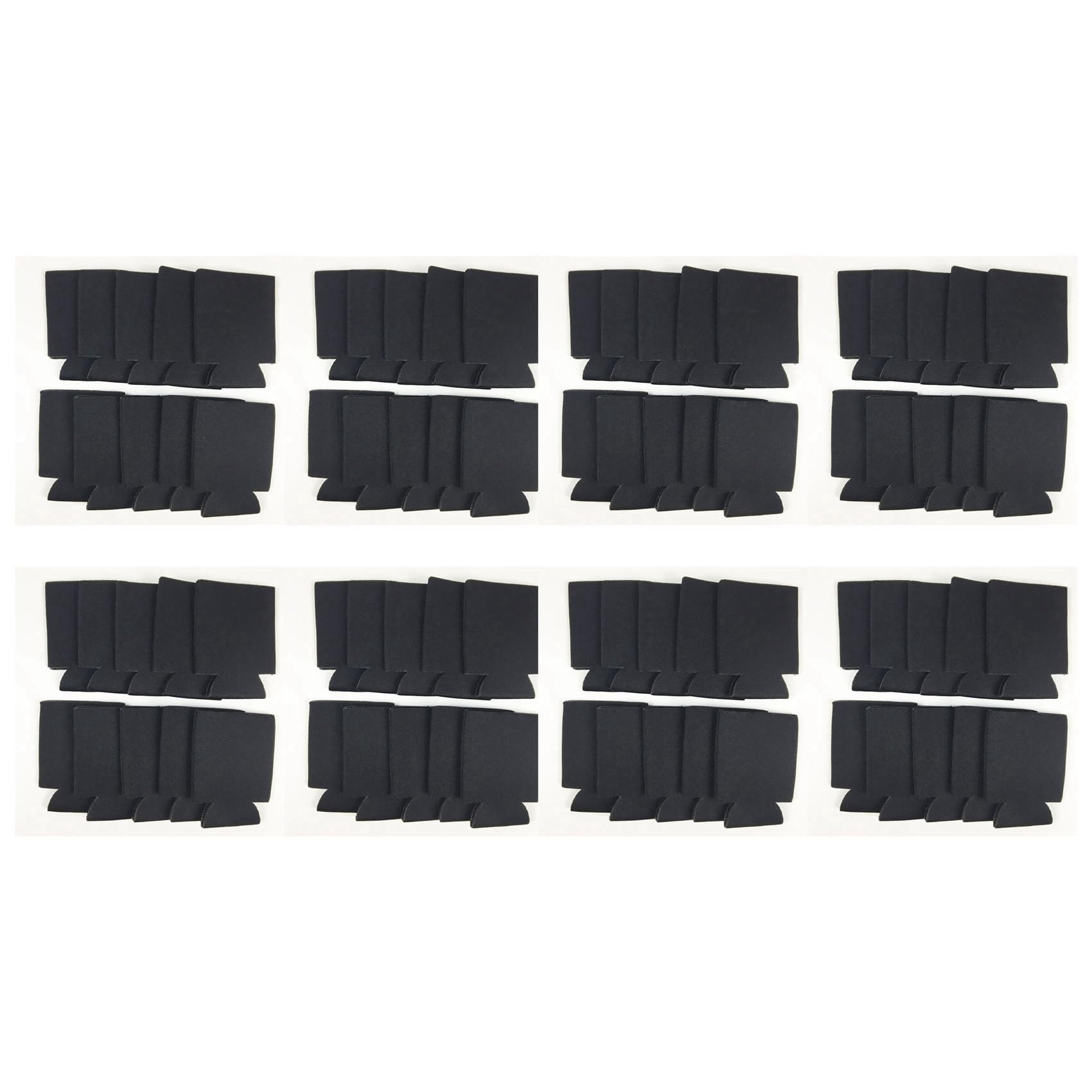 Vjsujehgy 80PCS Neoprene Beer Can Cooler Drink Cup Bottle Sleeve Insulator Wrap Cover New Black