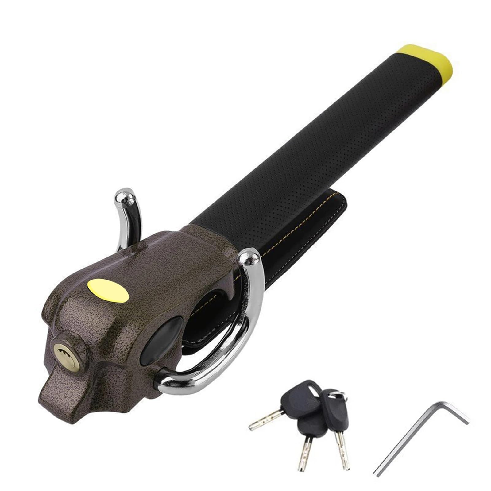 Steering Wheel Lock Car Steering Wheel Lock Fit Security Anti-Theft T-Bar Immobiliser with 3 Keys Car Anti-Theft Locks