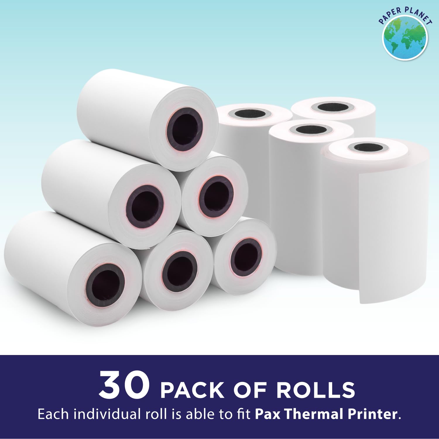 Papel térmico para modelos Pax A920, S920, A800, A930, A910, 30 rollos