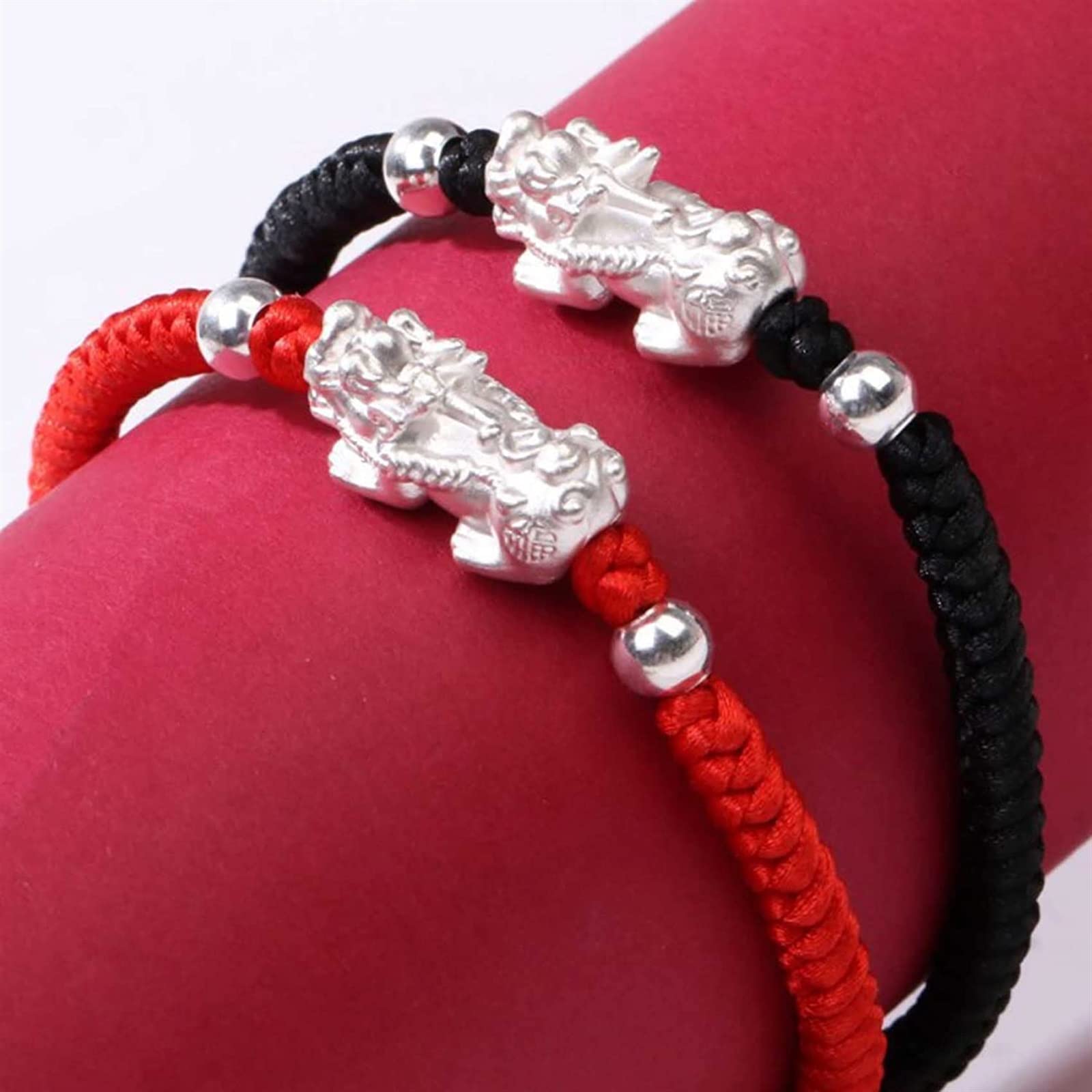 ブレスレット 仏教 ポリッシュ スターリング ファッション ジュエリー マントラ シルバー ラッキー 高さ ロープ メンズ 100%