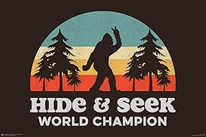Exclusive Frame USA Bigfoot "Hide and Seek" Gallery Wall Art Poster