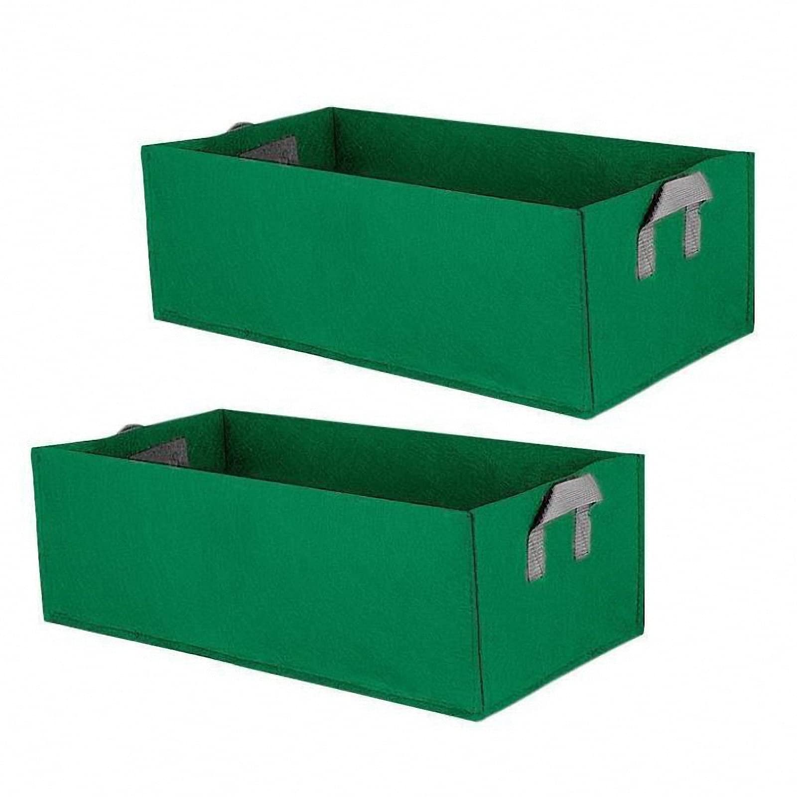 Bolsa Cuadrada para Plantar Flores de Vegetales, Bolsa de plántulas de Vegetales de Fieltro, Bolsa de Cultivo de Plantas no Tejidas engrosadas,Green,120*60*30cm