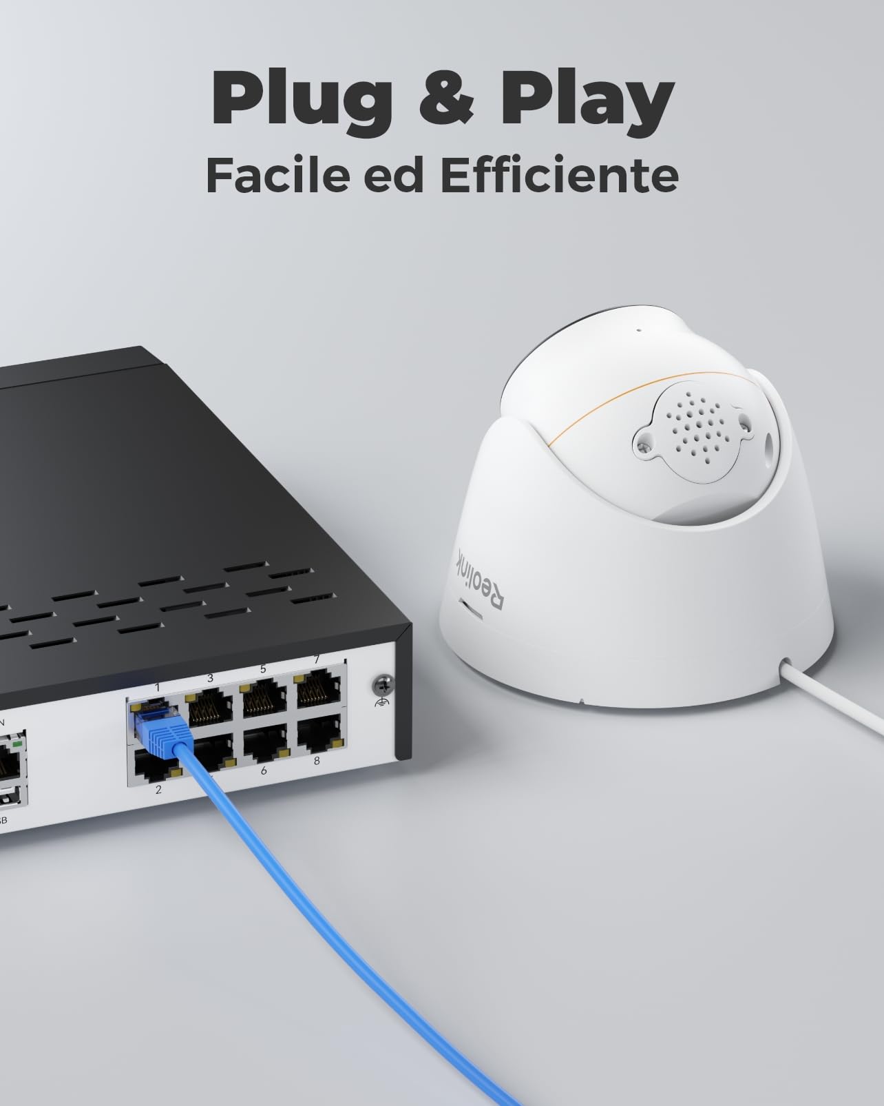 Reolink 12MP Kit Videosorveglianza PoE, NVR 8CH 2TB e 4X Telecamera Esterno Interno con Faretto, Rilevamento di Persona/Veicolo/Pet, Audio Bidirezionale, Sistema Espandibile a 16TB, RLK8-1200D4-A