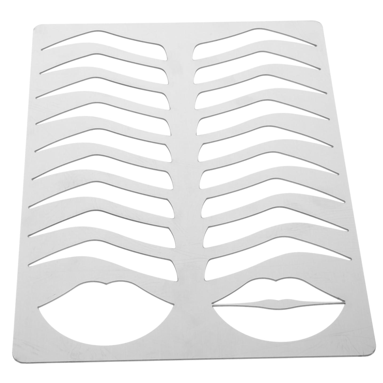 Angoily Stainless Steel Eyebrow and Lip Drawing Stencil Mold