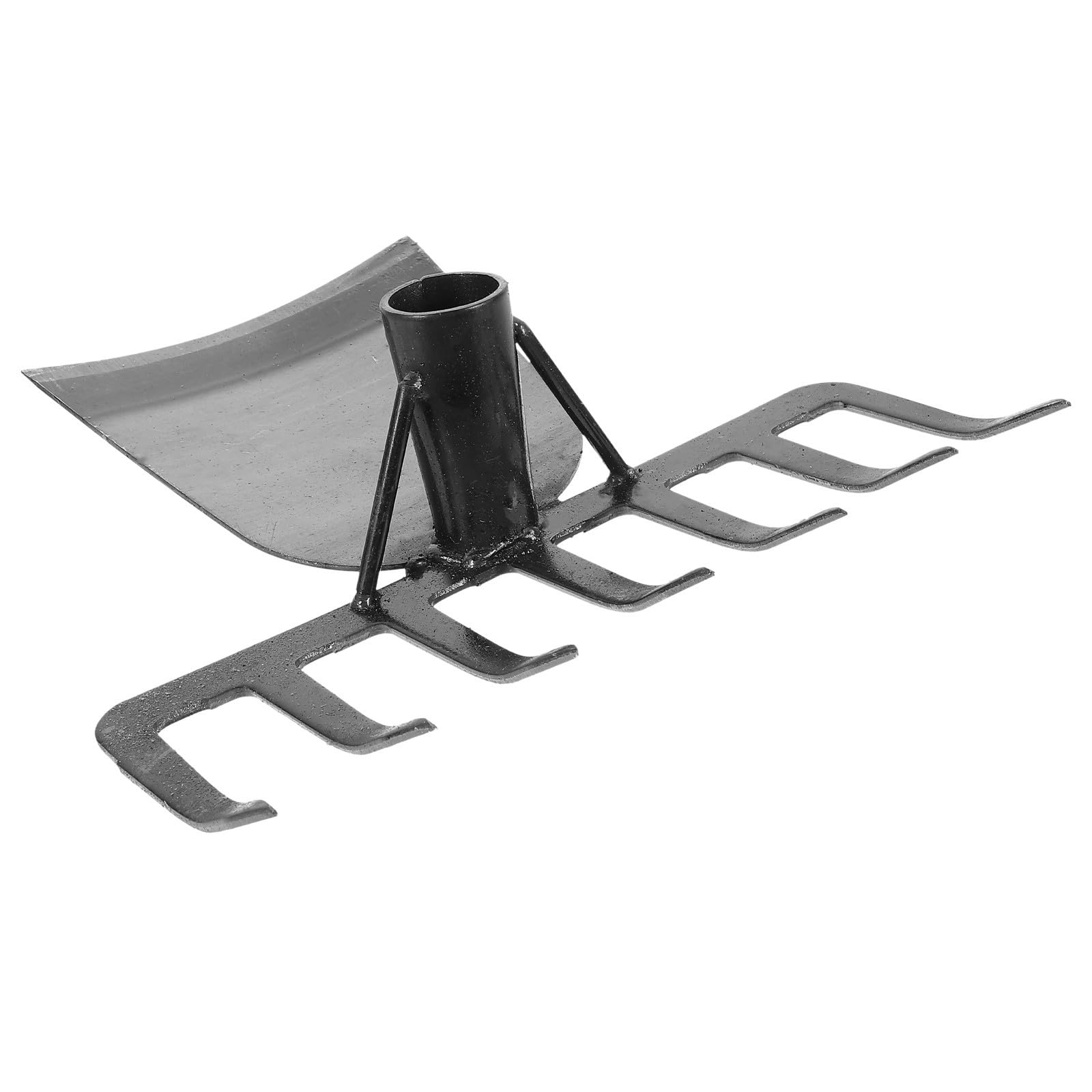Multifonction Houe de Jardinage Extérieure en Acier Inoxydable, Noire