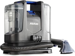 Akitas X6 – Shampouineuse Canapé, Aspirateur Nettoyeur de Tapis et Moquettes, pour Taches et Déversements sur Voiture, Escaliers, Tissus d’Ameublement, 400W, 70dB, Compact et Portable