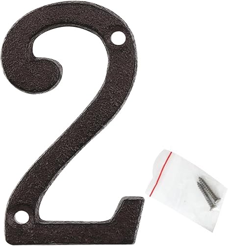 Número de casa de 3 pulgadas, números de dirección para casas, números de casa para exteriores, número de metal de hierro fundido, número de buzón