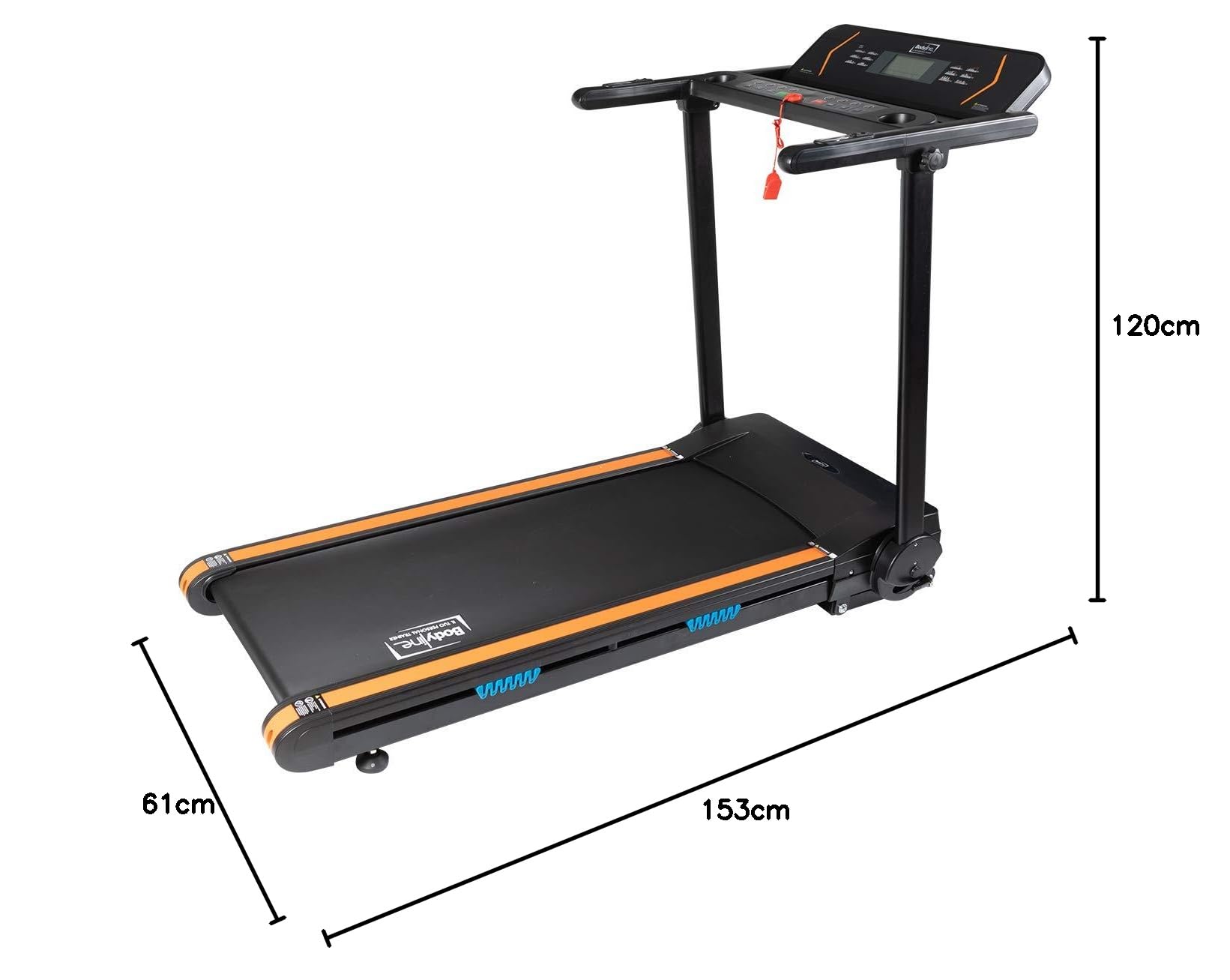 Bodyline Składana bieżnia elektryczna Golden Eagle Maksymalna prędkość 15 km/h - 15 poziomów nachylenia - ekran LCD - fitness w domu - trening cardio