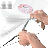 Weetiee Pastry Piping Bags 100 Pack 16 Inch Disposable Anti-Burst Cake Decorating Bags with 2 Couplers for Cupcakes Cookies Candy